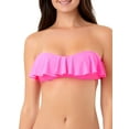 thumbnail image 2 of No Boundaries Juniors Solid Flounce Bandeau Bikini Top, 2 of 8