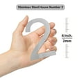 thumbnail image 5 of MSH Modern Stainless Hardware 6 Inch Stainless Steel House Number 2, 5 of 6