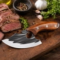 thumbnail image 4 of Boning Knife, High Carbon Steel Butcher Knife with Curved Blade for Meat Cutting, Trimming & Filleting, Full Tang Kitchen Knife for BBQ & Camping, 1Pack A, 4 of 6
