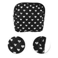 thumbnail image 4 of Unique Bargains 1 Pc Lady Portable Square Lipstick Bag for Travel Black White Polyester, 4 of 6