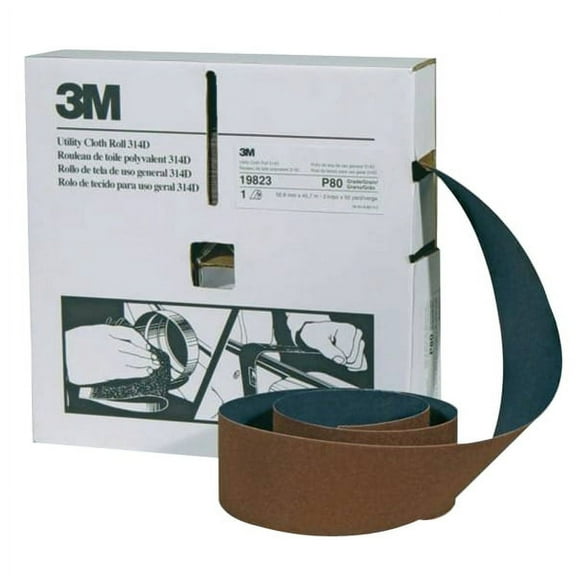 Utility Cloth Rolls 314D, 2 in x 50 yd, P320 Grit