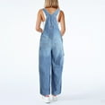 thumbnail image 3 of Womens Classic Denim Jumpsuit Loose Fit Straight Leg Adjustable Strap Suspender Suit Casual Jeans Shear Jumpsuit Coverall Leg Straps Top Jumpsuit for Women Jean Jumpsuit for Women Body Suit Womens, 3 of 4