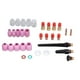 thumbnail image 2 of Kit de juntas de soldadura, accesorios para antorcha de soldadura TIG, consumibles para soldadura TIG, copas de vidrio, kit de lentes de gas de primera calidad, 2 of 12