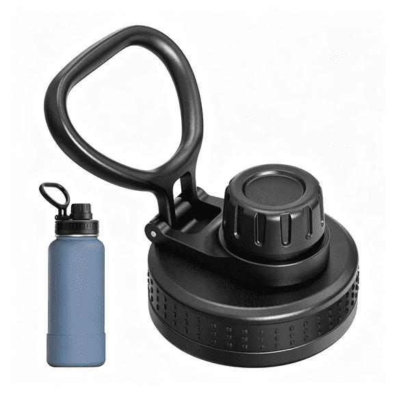 ACDANC Replacement Lid for Wide Mouth 14 26 32 40 50 Oz Water Bottles,Spout Lid with Flexible Handle Water Bottle Lid Replacement