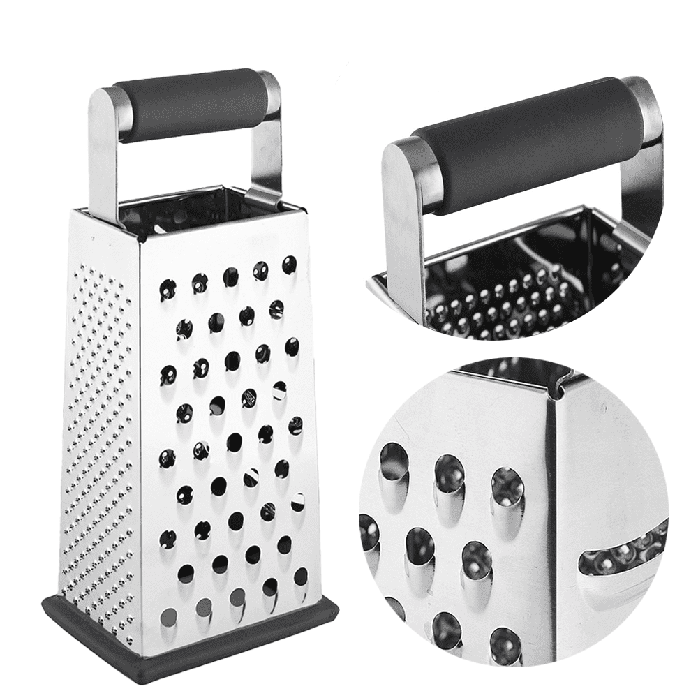 Rainspire Professional Box Grater, Cheese Grater Box for Kitchen Stainless  Steel with 4 Sides, Cheese and Spice Graters with Handle for Vegetables