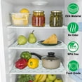 thumbnail image 5 of Samhe Shelf Liner, Waterproof Refrigerator Liner, Drawer Liners for Kitchen Cabinet, Bathroom Sink Mat No Slip Cupboard Mats Non Adhesive Fridge Liner EVA Place Mats Roll - Leaf Daisy 17.7"×78.7", 5 of 9