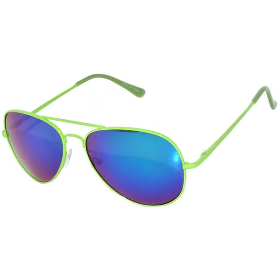 OWL Aviator Sunglasses Green Metal Frame for Men and Women