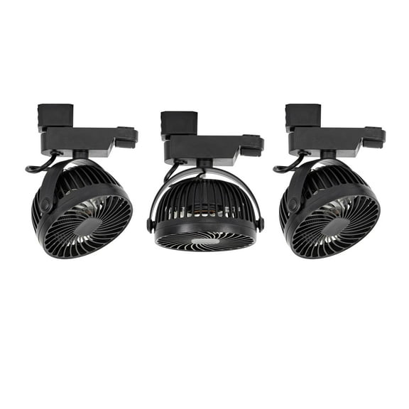 KAYYELAMP Set Of Three H-Type Track Ceiling Mini Fan Easy To Install Adjustable Angle Simple Design For Home Kitchen Counter