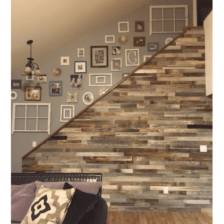 AllBarnWood Reclaimed Wood Wall Paneling (Pack of 10 Square Feet) Barnwood Accent Wall/Ceiling Shiplap plank (Best House Plans 2000 Square Feet)