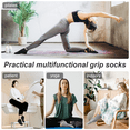 thumbnail image 3 of Zando Women's Non Slip Socks Grip Socks for Women Pilates Towless Grippy Cotton Yoga Socks 3 Pairs, 3 of 5