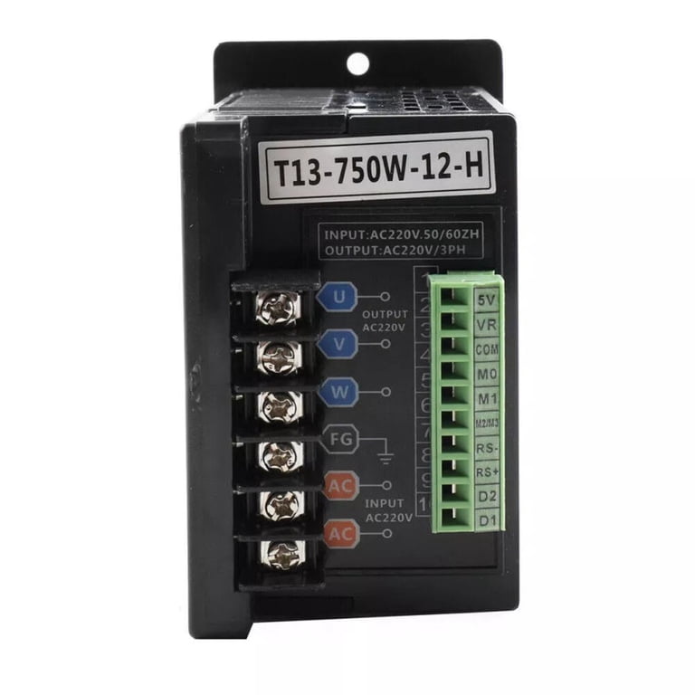 Programmable 750W VFD Inverter – Single-Phase 110/220V Input, 3-Phase Output, For 1HP Motors, ST Intelligent Module, RS-485