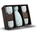 thumbnail image 5 of Set Sake Mose Cafolo, cerámica japonesa, 5 piezas, color ciruela blanca, 5 of 5