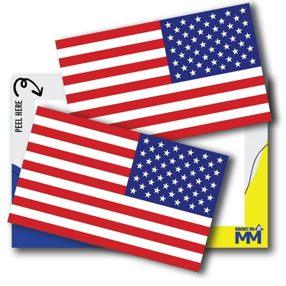 Magnet Me Up Reversed Flag Sticker 3x5" Red White Blue – Heavy Duty – Made in USA
