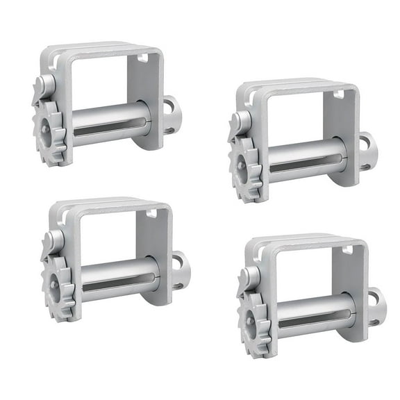 (4 Pack) Double L Slider Solid Zinc Coated Winch WLL 5500 LBS