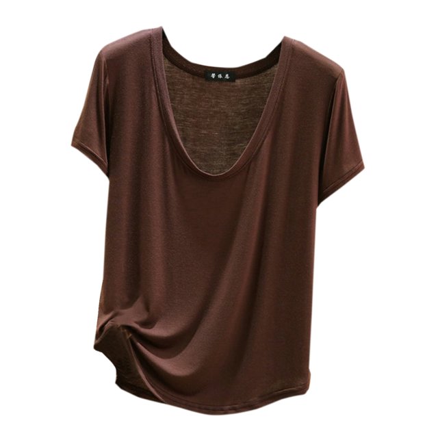 DPTALR Tops d'Été Décontractés Femmes Minces Manches Courtes Tops Femmes Solides Hauts Confortables pour les Femmes