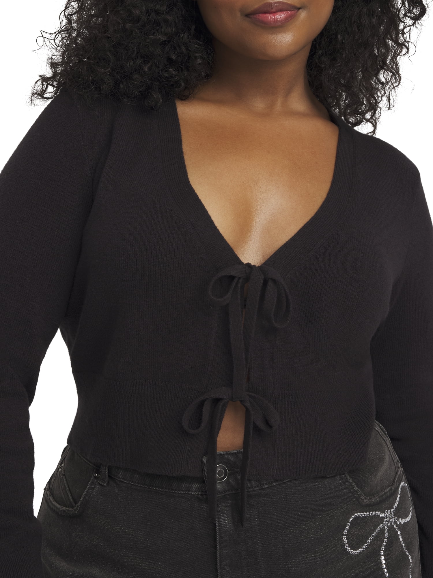 Mills by Millie Bobby Brown Women's Long Sleeve Crop Cardigan, Sizes XXS-XXL