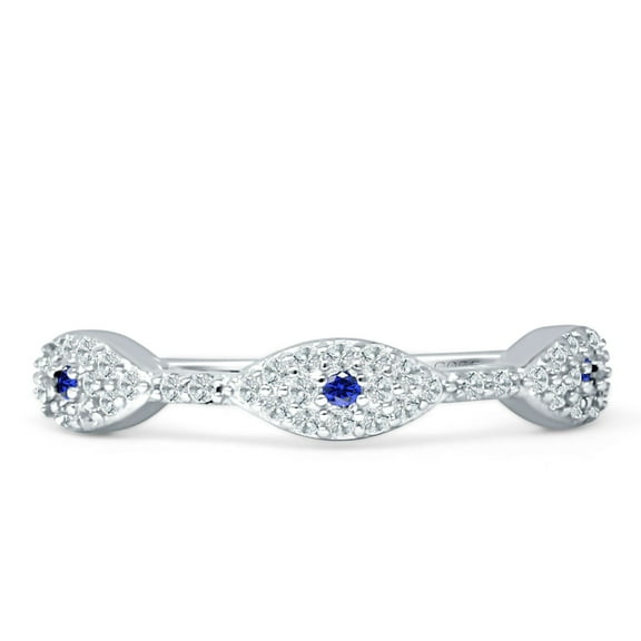 Art Deco Marquise Cluster Band Cubic Zirconia Ring 925 Sterling Silver Size 4