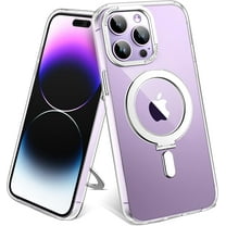 for iPhone 15 Pro Max Phone Case - Magnetic Stand, Ring Holder, Compatible with MagSafe, Military-Grade Drop Protection - Clear iPhone 15 ProMax Case 6.7" for Women Men