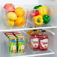 thumbnail image 4 of Bacs de Rangement en Plastique Transparent pour Garde-Manger, Contenants de Conservation des Aliments avec Poignée pour Armoire, Comptoirs de Cuisine, Placard, Réfrigérateur, Organisateurs de Garde-Manger, Grands, 4 of 8