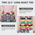 thumbnail image 6 of Pioneer Flower Floral Print Pattern Apron for Women and Men, Cotton Linen Waterproof with Pockets, Adjustable, 33x27 Inch for Kitchen, Gardening, BBQ, Salon, 6 of 6