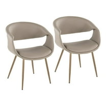 LumiSource Curvo Upholstered Chair - Set of 2
