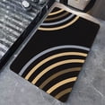 thumbnail image 1 of Granjero Gordo Alfombrilla de baño antideslizante de felpa mullida, accesorio de decoración para baño, 15 x 23 pulgadas (negro), 1 of 4