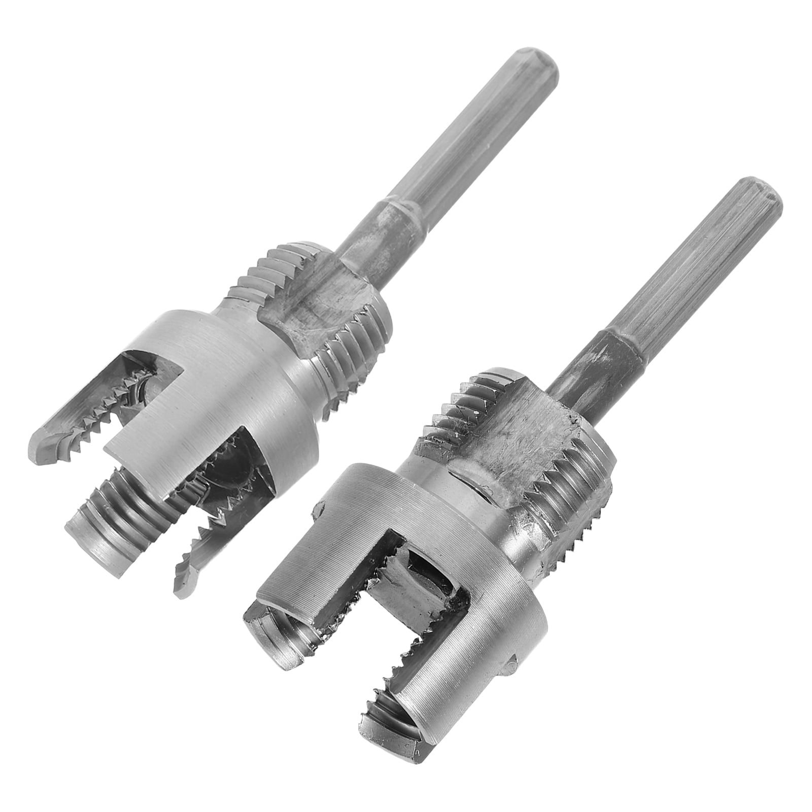 HONMEET 2pcs Pipe Threading Tool 4/6 Dual Function Carbon Steel Silver