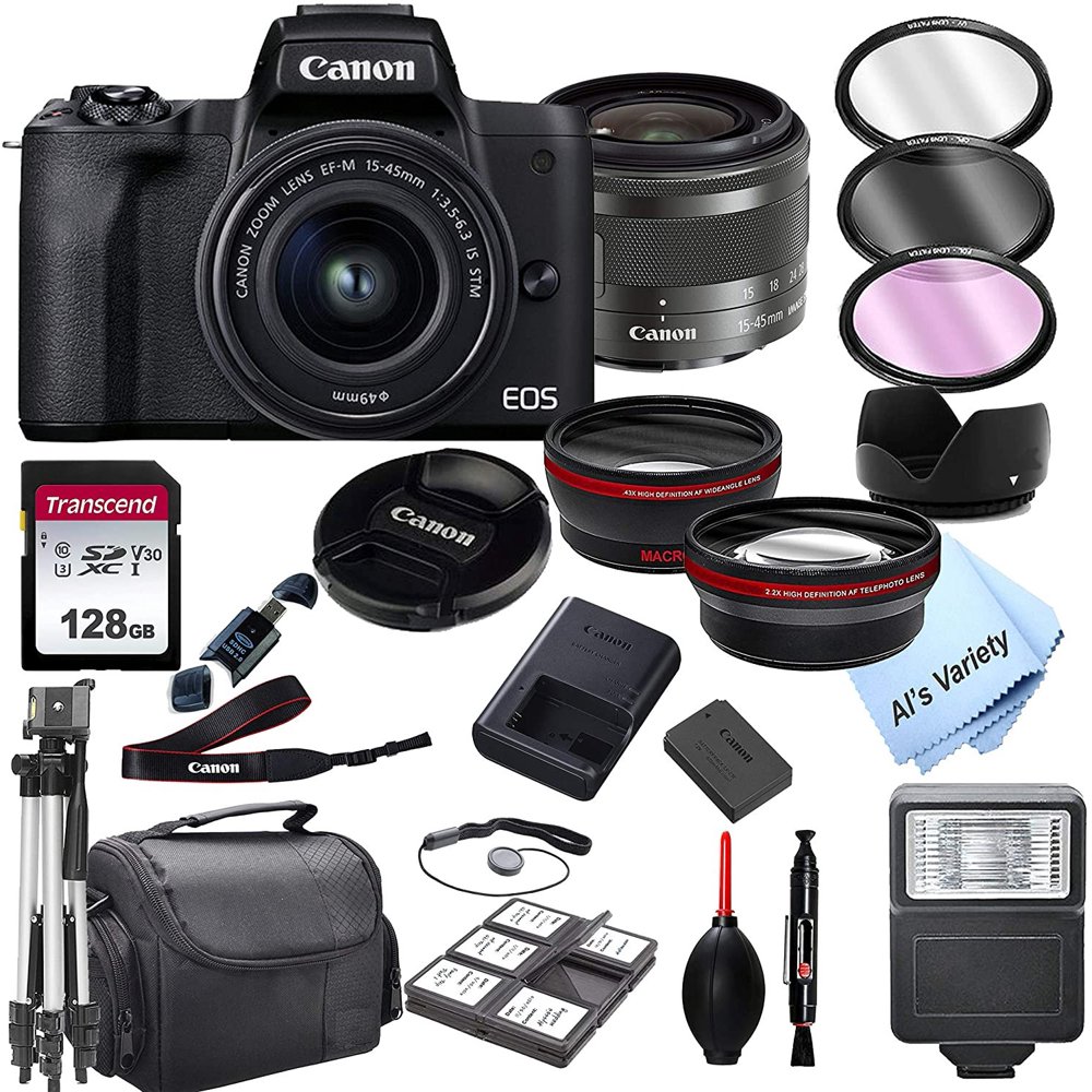 Canon EOS M50 Mark II Mirrorless Digital Camera with 1545mm Zoom Lens