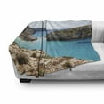 thumbnail image 3 of Sicily Soft Flannel Fleece Throw Blanket, Pure Water Lampedusa Island Summer DayTourism Travel Italy Cruise Coast, Cozy Plush for Indoor and Outdoor Use, 50" x 70", Multicolor, by Ambesonne, 3 of 6