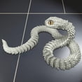 thumbnail image 6 of Articulated Snake Toy Realistic, Usupdd Movable Joints Plastic Snake Figurine, 17.7 Inch Flexible Decorative Snake Hand Toy for Desk Shelf, White, 6 of 7