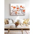 thumbnail image 4 of Orange Spring Floral Wall Art for Living Room,Canvas Picture Wall Decor for Bathroom Bedroom,Watercolor Summer Botanical Painting Artwork for Office Kitchen Hallway Dining Room Home Decor 12"x16", 4 of 8