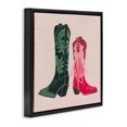 thumbnail image 3 of Stupell Industries Rustic Lodge Cowboy & Cowgirl Boots Black Floating Frame Canvas Art, 18 x 18, by Grace Popp, 3 of 8