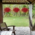 thumbnail image 3 of Artificial Faux Hanging Plants Flowers Basket for Spring Outdoor Porch Decoration, Fake Silk Colorful Daisy Eucalyptus in Planter UV Resistant Look Real for Home Patio Balcony Yard, 3 of 5