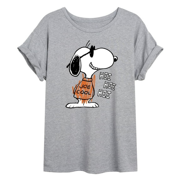 Peanuts - Joe Cool Hee Hee Hee - Juniors Ideal Flowy Muscle T-Shirt