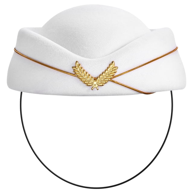 BRIGHTFUFU Gorra de azafata, gorra de azafata de avión, gorra de azafata de avión, gorra de azafata de escenario, gorra de mujer beige