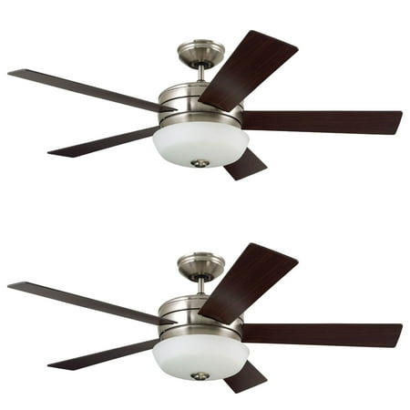 Emerson Cronley 54 Inch Ceiling Fan With Light Remote Brushed