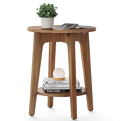VASAGLE End Lower Shelf Nightstand for Small Spaces Modern