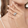 thumbnail image 5 of BERRICLE Sterling Silver Flower Wedding Engagement Rings 2.5 Carat Bezel Set Cubic Zirconia CZ Solitaire Cocktail Ring for Women, Rhodium Plated Size 6, 5 of 9
