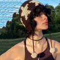 thumbnail image 5 of LinYooLi Crochet Hats for Women Stars Beanie Y2k Vintage Beanies Hat Grunge Accessories Emo Slouchy Warm Star Knitted, 5 of 7