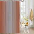 thumbnail image 4 of Fabric Shower Curtain Ombre Abstract Gradient Burnt Orange and Gray Shower Curtains with 12 Hooks Waterproof Machine Washable Bath Curtains for Bathroom, 48x 72in, 4 of 6
