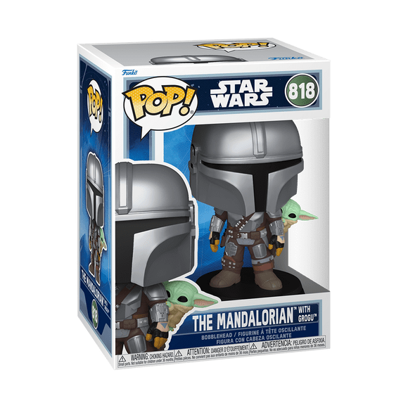 Funko Pop! Star Wars: Mandalorian & Grogu - Mandalorian with Grogu (On Back)
