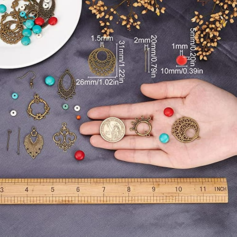 1 Box DIY Make 10 Pairs Bohemian Chandelier Earrings Making Kit Including  Chandelier Links Turquoise Beads Earring Findings for Women Beginners DIY  Earring Jewelry Making Crafts 