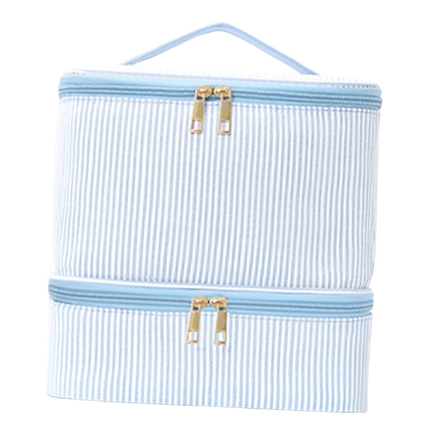 Estuche organizador de esmaltes de uñas para viajes, ideal para viajes en interiores y exteriores. azul
