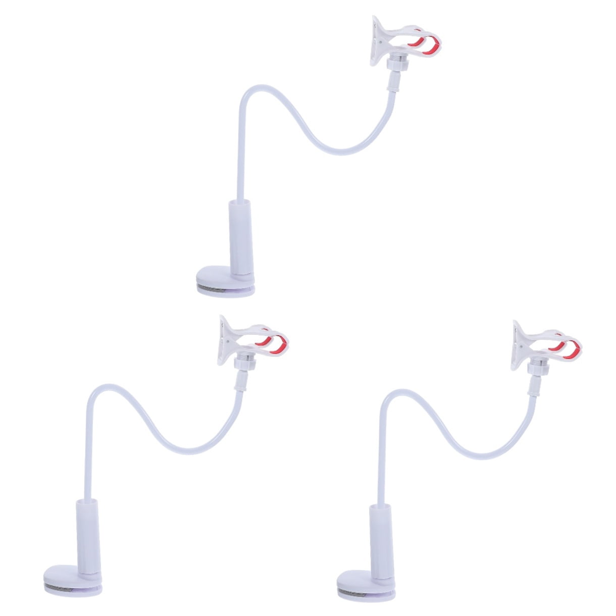 USHOBE Stable Support White Cellphone Stand for Video Watching and Storage 3Pcs