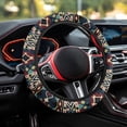 thumbnail image 7 of Renewold Car Steering Wheel Cover for Women Men, Soft Neoprene Stretchy Anti-Slip 15 Inch Steering Wheel Protector Universal Auto Decor, Southwest American Tribal Dark Blue Red, 7 of 7