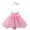 C#Pink8849, variant on CAIVO Party Girls Princess Dress Sleeveless Solid Color Flower Birthday Party Dress With Headband Classic Toddler Child Daily Wear
