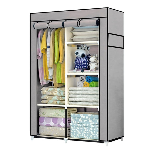 Closet Armable Rack&Pack organizador gris 6 compartimentos 4 bolsillos exteriores 40 kg