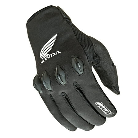 - Joe Rocket Honda Nation Mens Black Textile Motorcycle Gloves