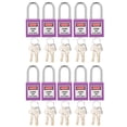 thumbnail image 2 of Lockout Tagout Lock, V Durable Industrial Lock  For Construction Sites Purple, 2 of 8