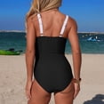 thumbnail image 4 of Duqingm Tummy Control Swimsuits for Women Women Ruched Slimming One Piece Swimsuits Tummy Control Vintage Bathing Suits White,XL, 4 of 6